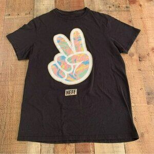 Neff Peace hand graphic black t-shirt men’s medium
